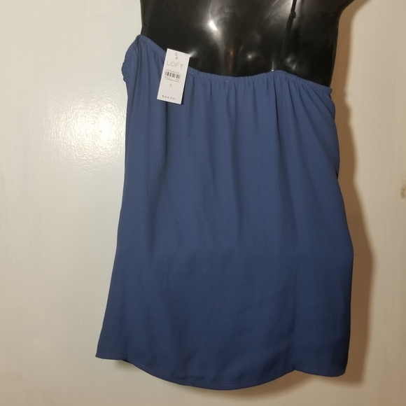 NWT! Ann Taylor Loft blueTank Top Spaghetti - Picture 2 of 5